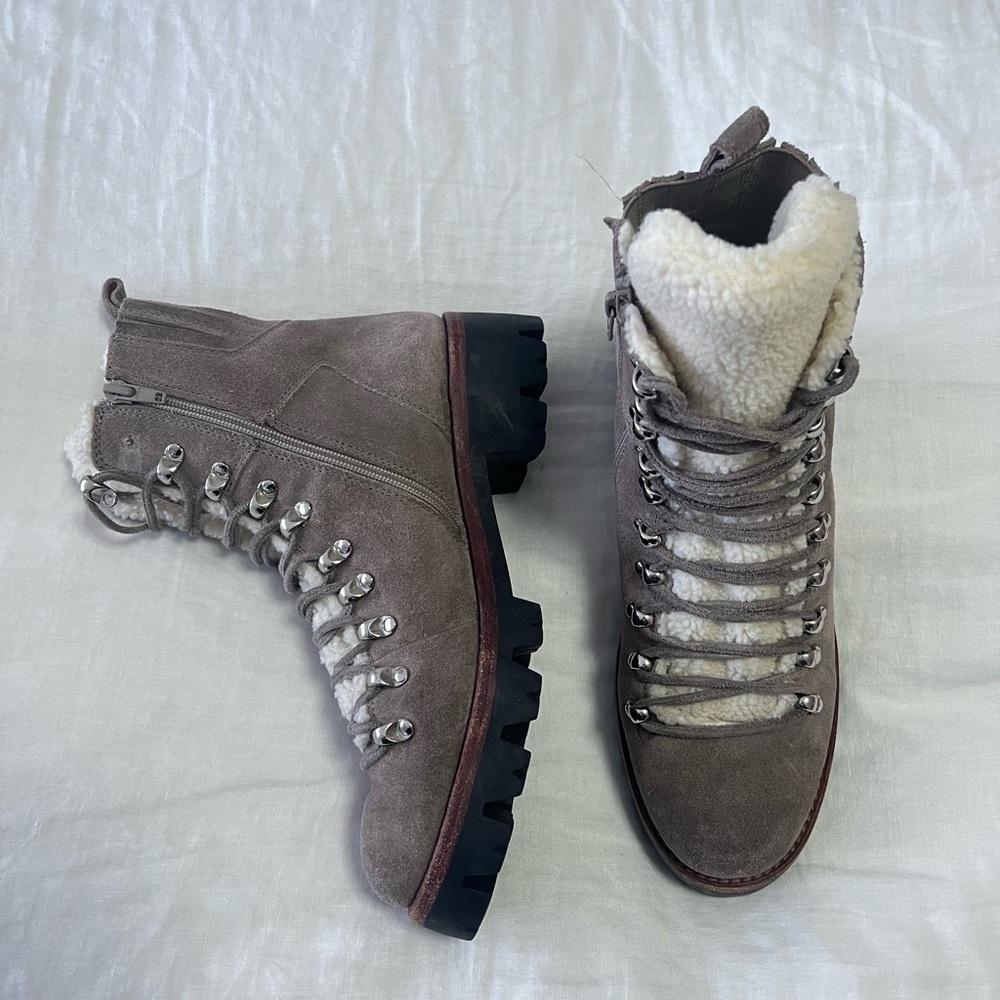 Jeffrey Campbell | Women’s SZ 9.5 | Suede Culvert Sherpa Combat Boots | As Is